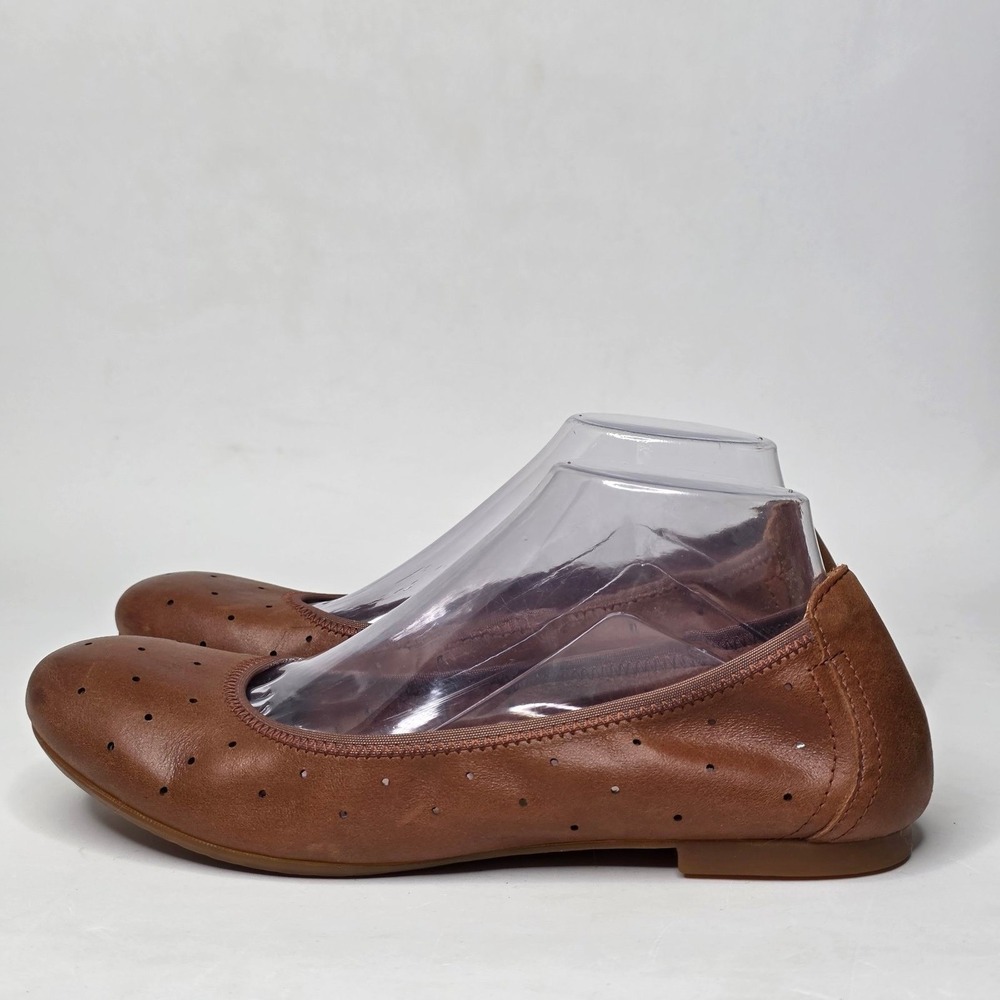 Born Ballet Women's Size 9 Brown Tan Leather Flats Loafers Slip On Comfort Shoes - Picture 2 of 12